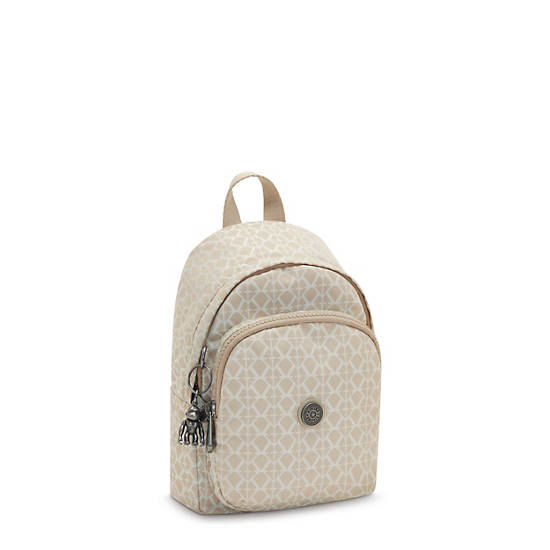 Kipling Delia Compact Printed Convertible Ryggsekk Beige | NO 1655UZ